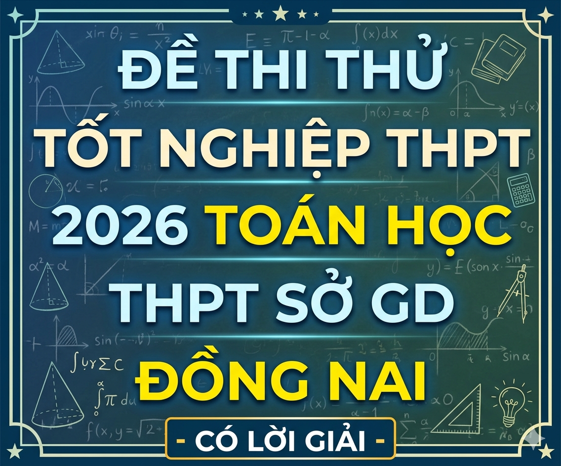 74. Đề thi thử tốt nghiệp THPT 2026 Toán học THPT Sở GD Đồng Nai - có lời giải